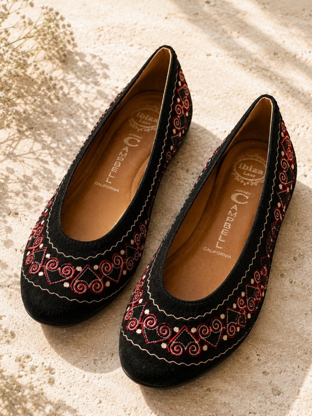 Jeffrey Campbell Embroidered Heart Boho Flats